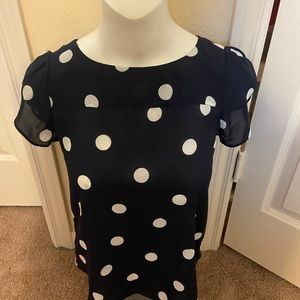 Polka dot LOFT top